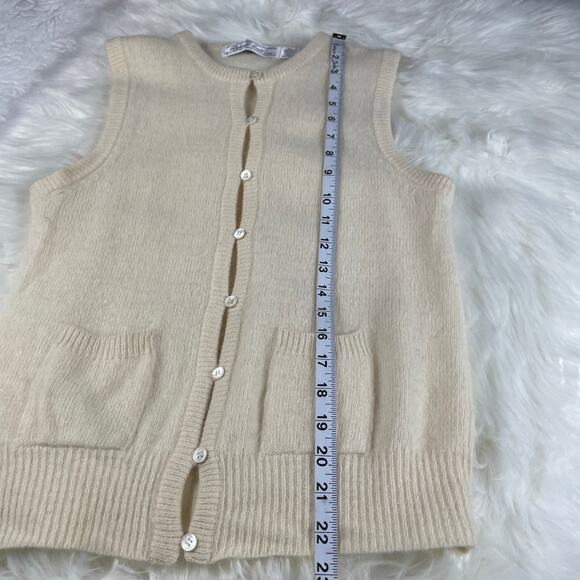 🔥VTG Robert Scott Lambswool Angora Y2K Classic Preppy Academia Grandmacore Vest - Picture 12 of 12